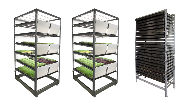 Urban farming growing system pack containing two cultivators and one germinator