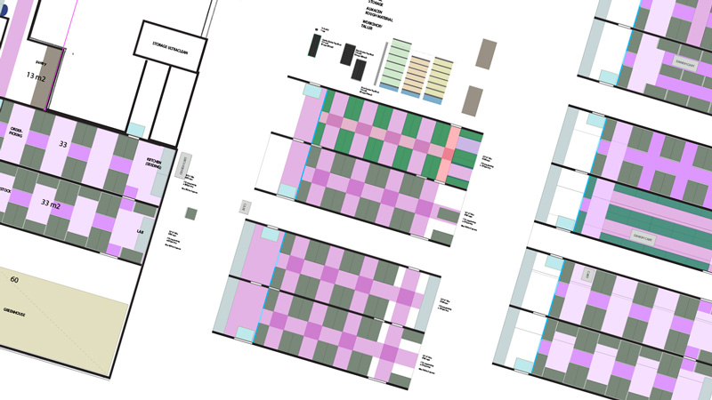 InstaGreen floorplans with various configurations for our InstaGreenHouse in Barcelona